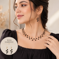 3-Piece Pearl Choker Jewelry Set – Elegant Necklace & Earrings for Women & Girls