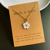 **Korean Flower Pendant Choker Necklace – Elegant White & Yellow Floral Jewelry for Women & Girls**