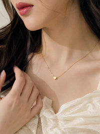 Heart Choker Necklace – Korean Gold Chain Statement Collar
