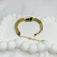 **Trendy Ellipse Steel Strip Bracelet – Elegant Fashion Jewelry Gift for Women & Girls**