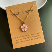 **Korean Flower Pendant Choker Necklace – Elegant White & Yellow Floral Jewelry for Women & Girls**