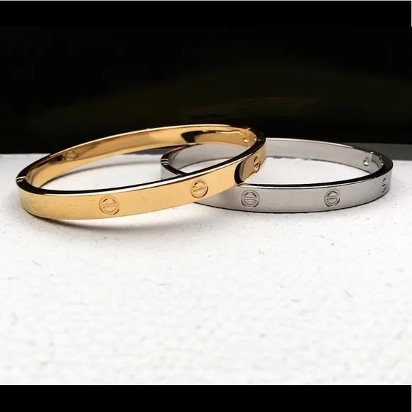 Golden & Silver Bangle Bracelet Kara – Elegant Fashion Jewelry for Women & Girls